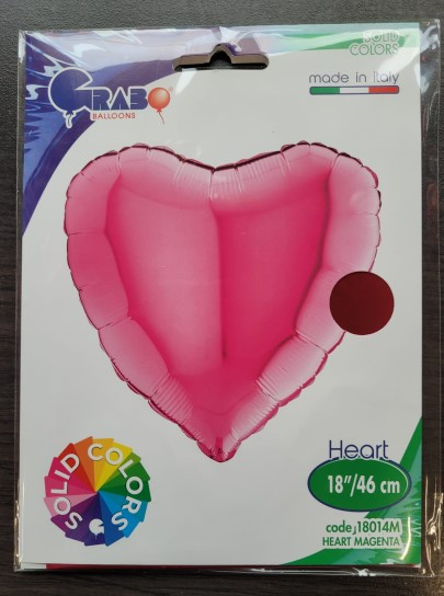 Balon folie inima roz magenta 46 cm [3]