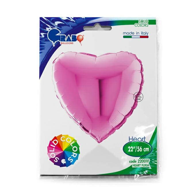 Balon folie inima roz metalizat 56 cm [4]
