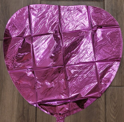 Balon folie inima roz metalizat 56 cm [2]