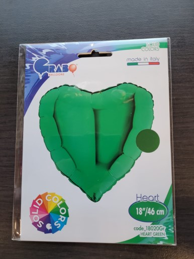 Balon folie inima verde 46 cm [3]