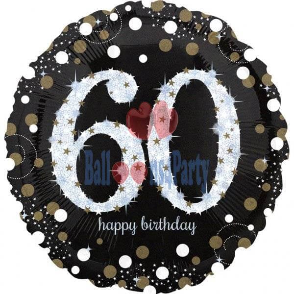 Balon folie jumbo 60 ani happy birthday 71 71 cm
