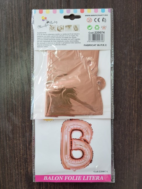 Balon folie litera B rose gold 40 cm [3]