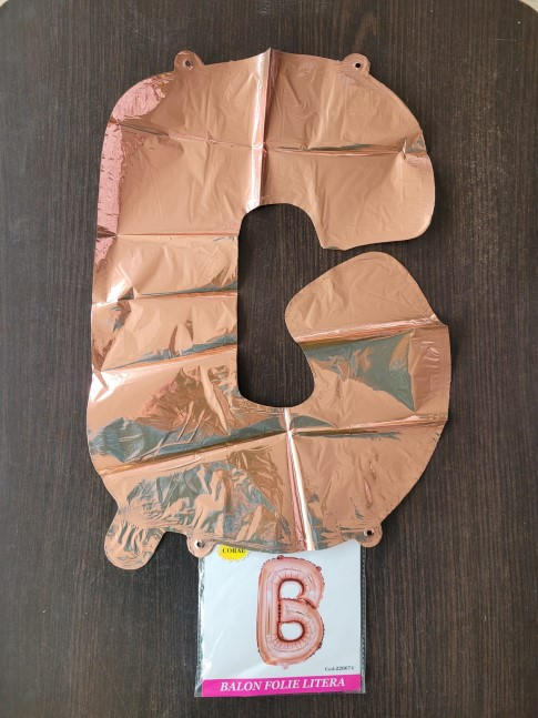 Balon folie litera B rose gold 40 cm [2]