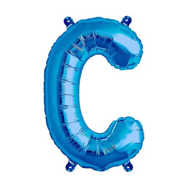 Balon folie litera C albastru 40cm