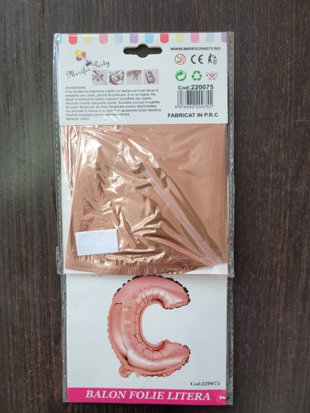 Balon folie litera C rose gold 40 cm [3]