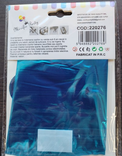 Balon folie litera D albastru 40cm [4]