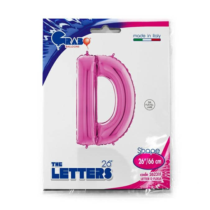 Balon folie litera D Roz 66 cm [2]
