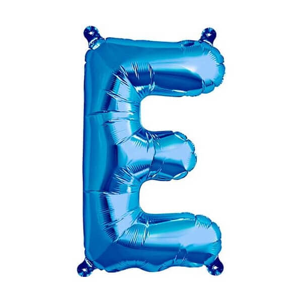 Balon folie litera E albastru 40cm