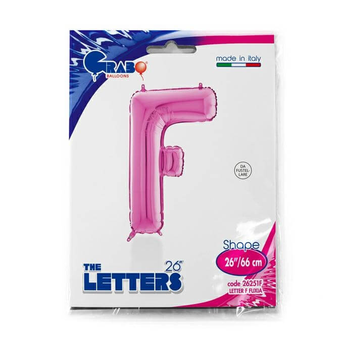 Balon folie litera F Roz 66 cm [2]
