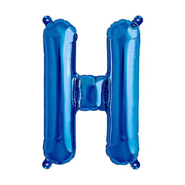 Balon folie litera H albastru 40cm