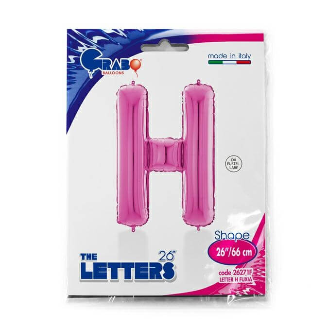 Balon folie litera H Roz 66 cm [2]