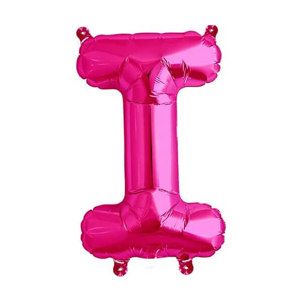 Balon folie litera I roz 40cm
