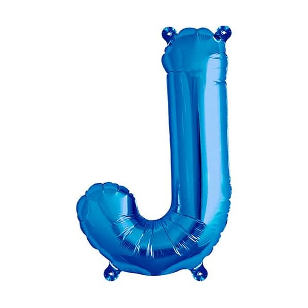 Balon folie litera J albastru 40cm