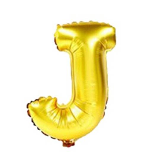 Balon folie litera J auriu 40cm