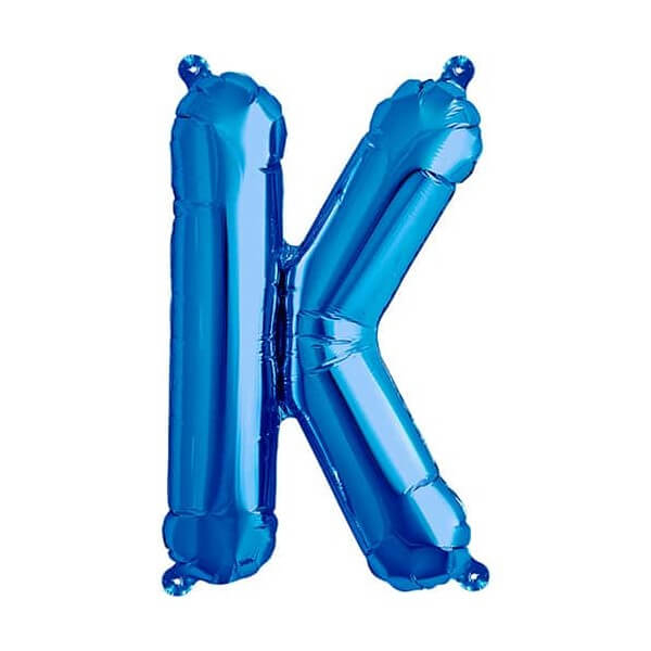 Balon folie litera K albastru 40cm
