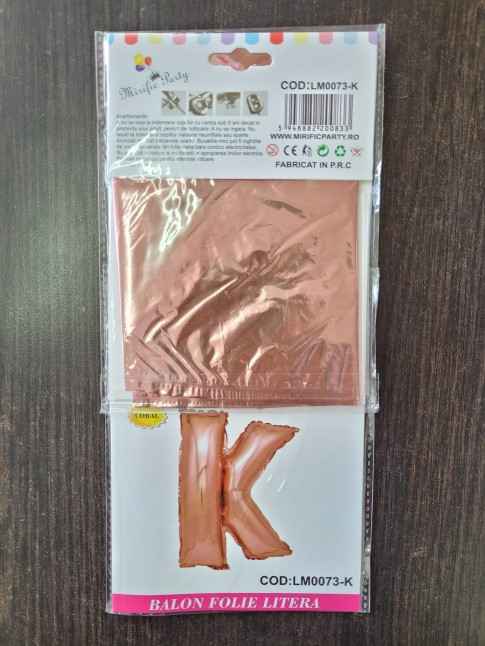 Balon folie litera K rose gold 40 cm [3]