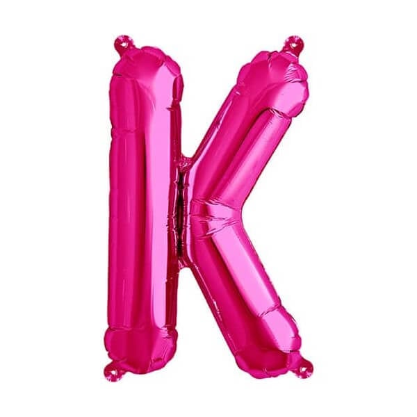 Balon folie litera K roz 40cm