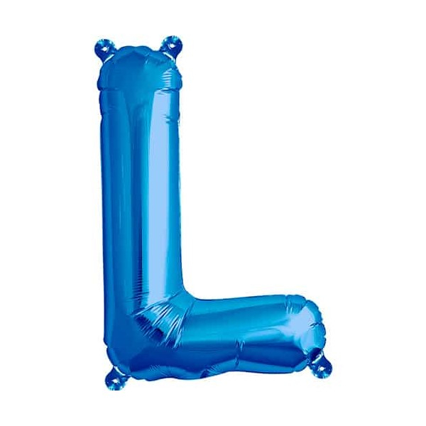 Balon folie litera L albastru 40cm