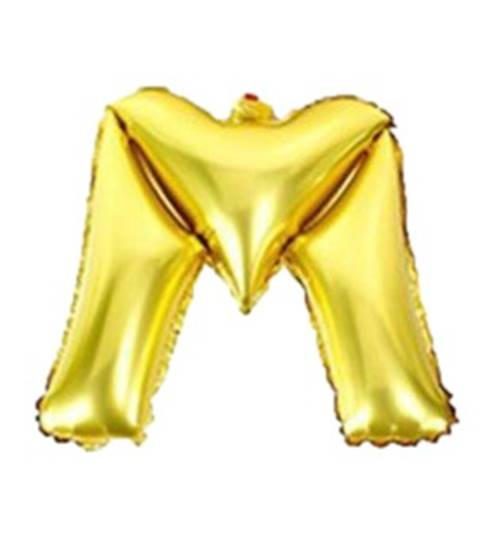 Balon folie litera M auriu 40cm