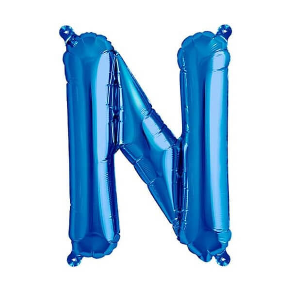 Balon folie litera N albastru 40cm