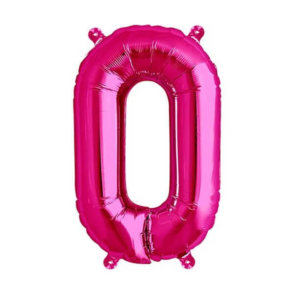 Balon folie litera O roz 40cm