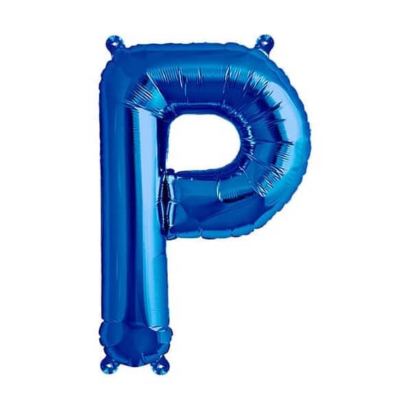 Balon folie litera P albastru 40cm