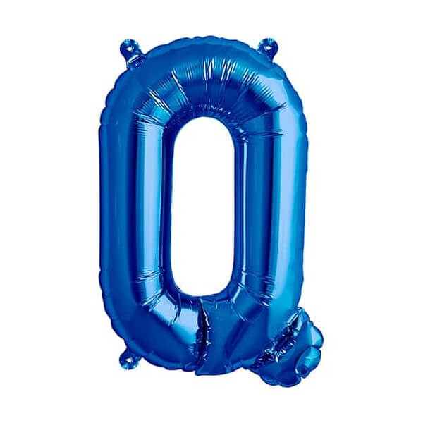 Balon folie litera Q albastru 40cm