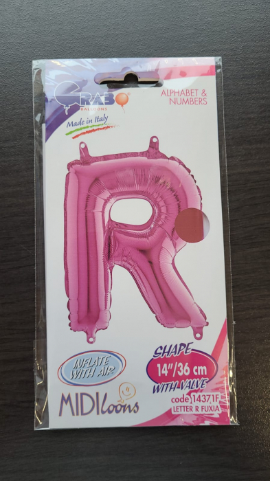 Balon folie litera R roz 36 cm [2]