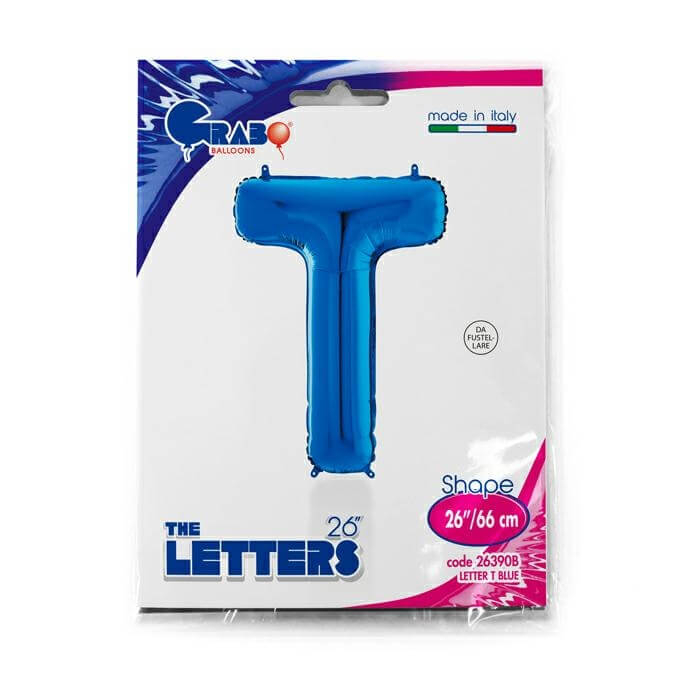 Balon folie litera T albastru 66 cm [2]