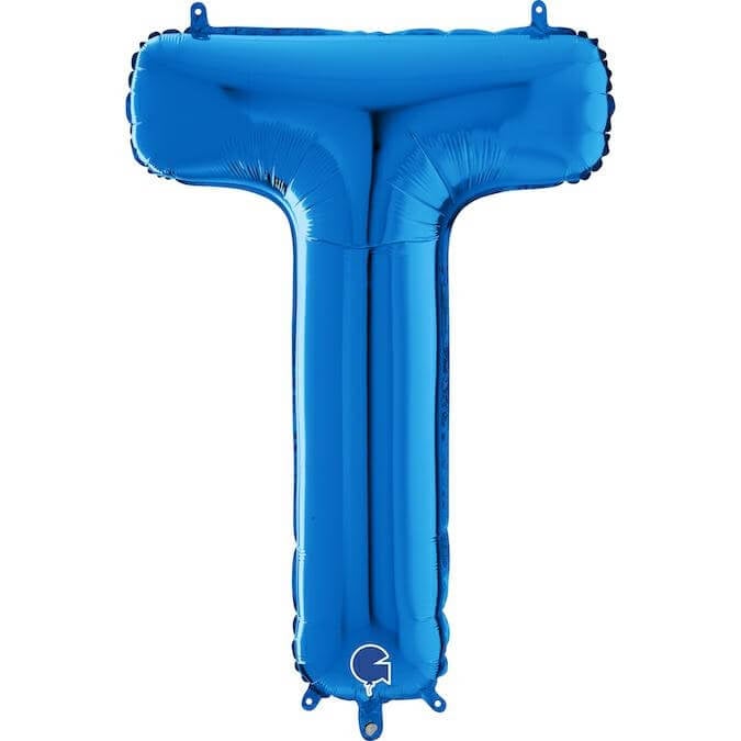 Balon folie litera T albastru 66 cm