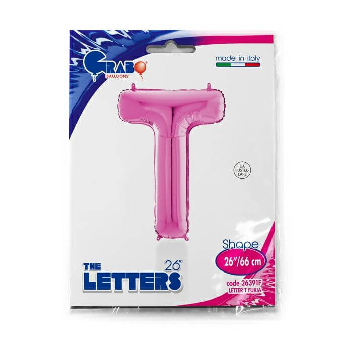 Balon folie litera T Roz 66 cm [2]