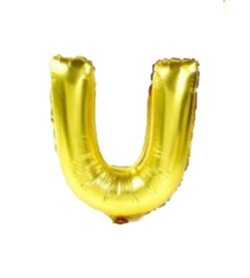 Balon folie litera U auriu 40cm