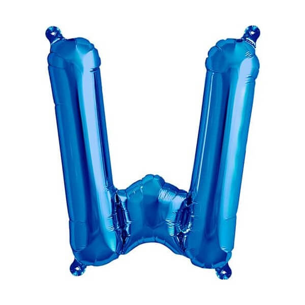 Balon folie litera W albastru 40cm [1]