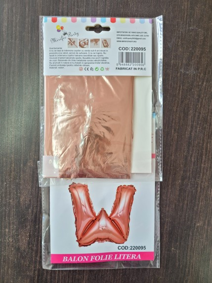 Balon folie litera W rose gold 40 cm [3]
