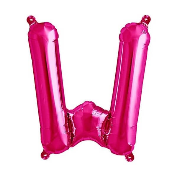 Balon folie litera W roz 40cm [1]