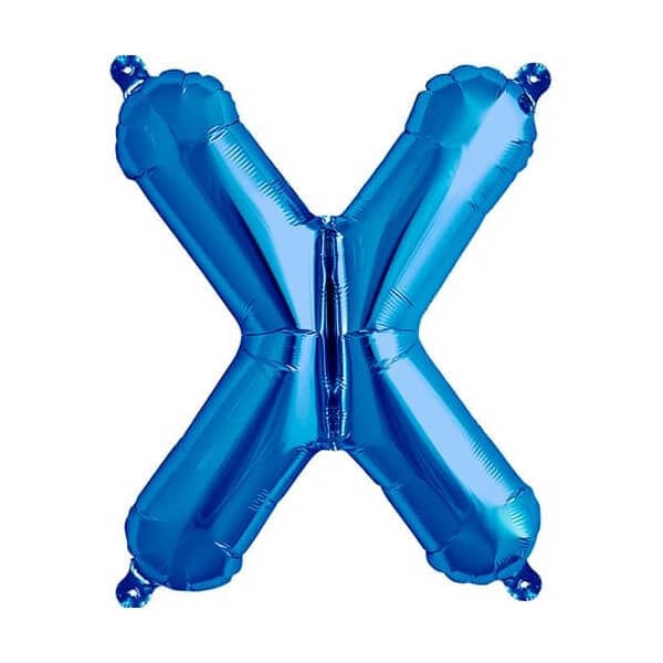 Balon folie litera X albastru 40cm [1]