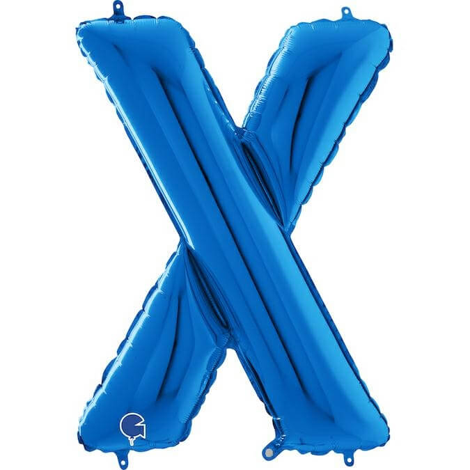 Balon folie litera X albastru 66 cm
