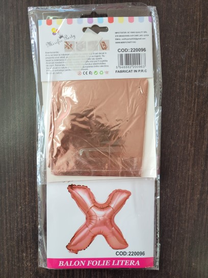 Balon folie litera X rose gold 40 cm [3]
