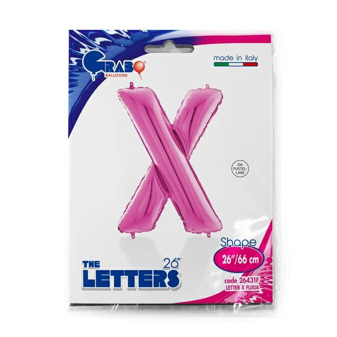 Balon folie litera X Roz 66 cm [2]
