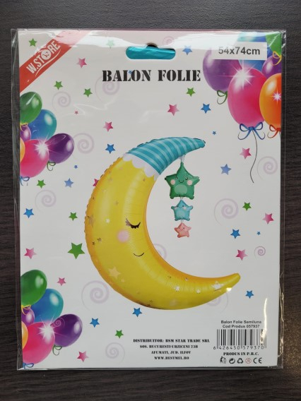 Balon folie luna galbena 54 * 74 cm [4]