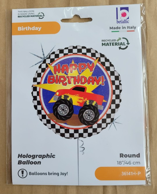 Balon folie masina Monster Truck Happy Birthday 46 cm [4]