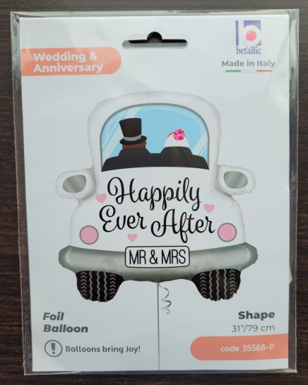 Balon folie masina MR & MRS Happily Ever After 79 cm [4]