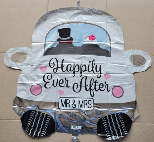 Balon folie masina MR & MRS Happily Ever After 79 cm [2]