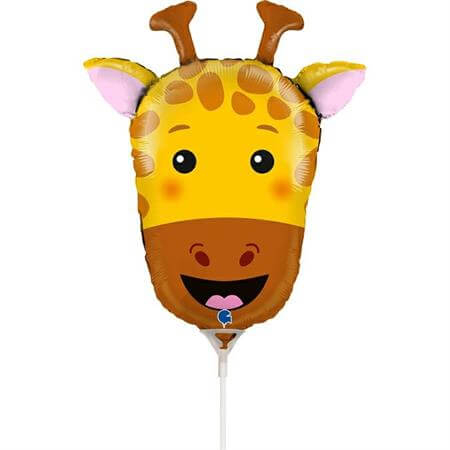 Balon folie mini figurina cap girafa 32 28 cm
