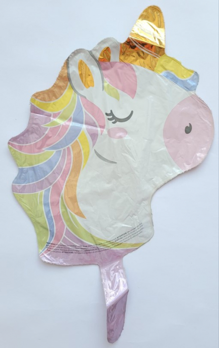 Balon folie mini figurina cap Unicorn macaron 30 cm [5]