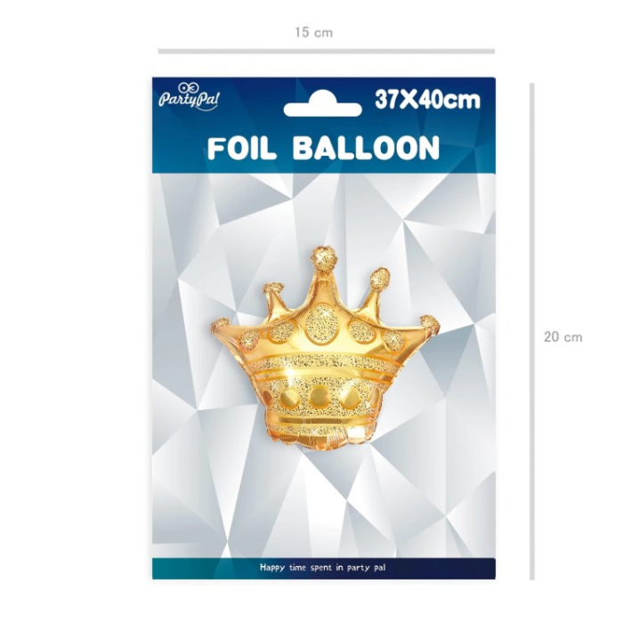 Balon folie mini figurina coroana aurie 37 x 40 cm [6]