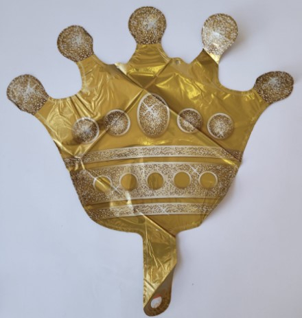 Balon folie mini figurina coroana aurie 37 x 40 cm [2]