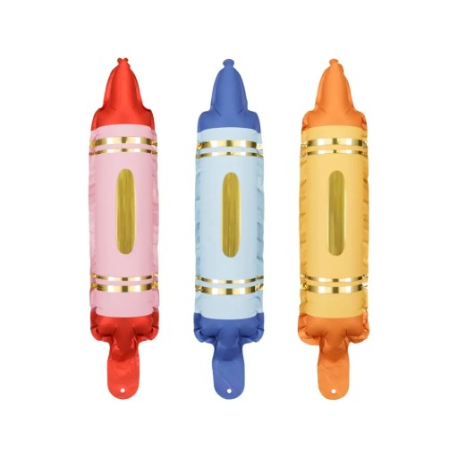 Balon folie mini figurina creion colorat 30 cm [1]