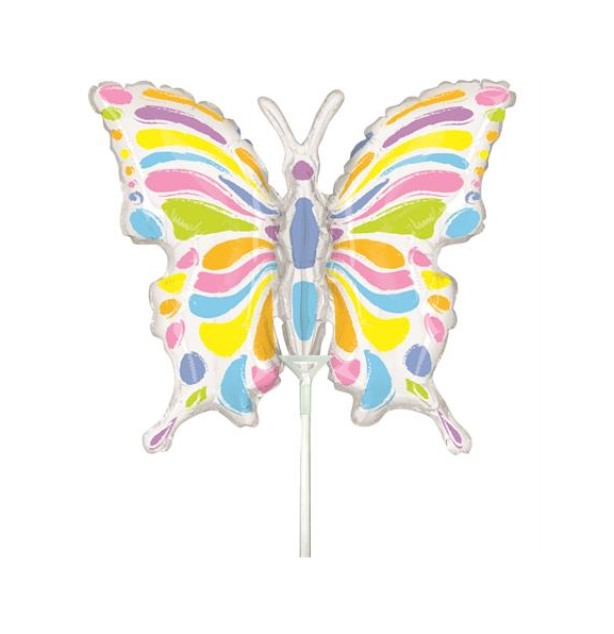Balon folie mini figurina fluturas multicolor 35 cm