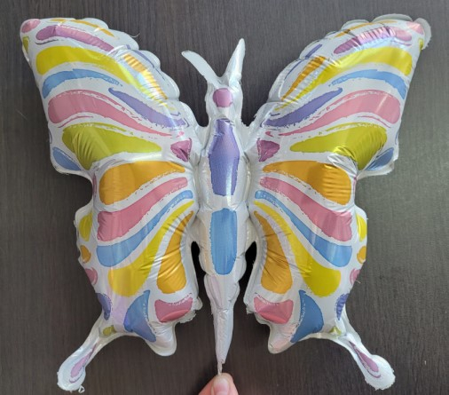 Balon folie mini figurina fluturas multicolor 35 cm [5]